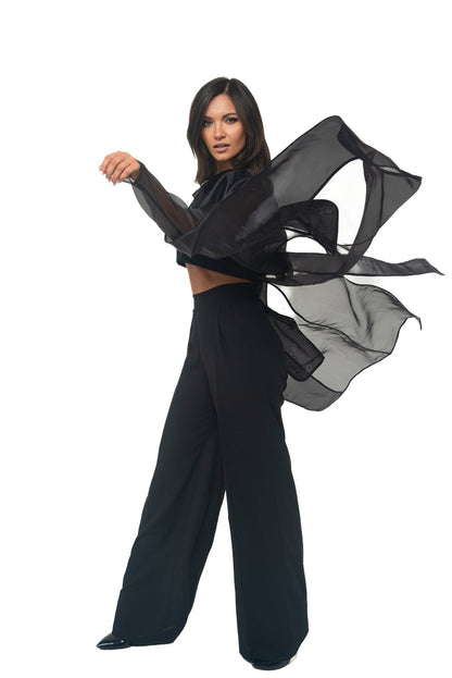 Elegant Organza Ladies Trench Coat.