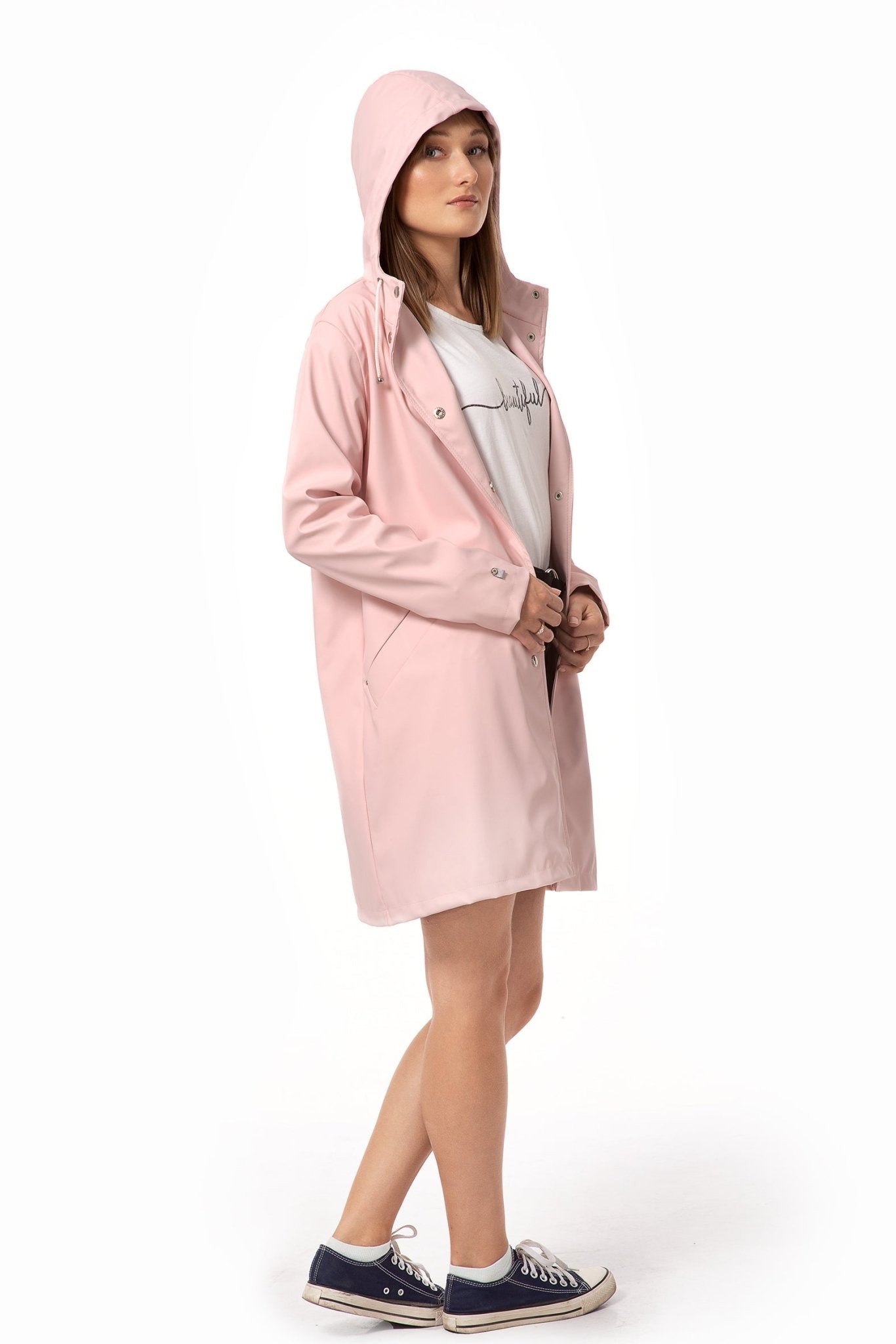 Vegan Leather Classic Raincoat.