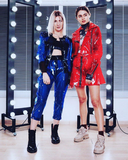 Due-Colored Transparent Vinyl Suit!