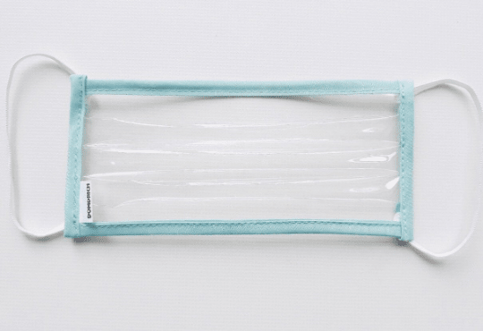 Clear vinyl face cover with different colors of trim. Unique and created to keep you  safe accessory!