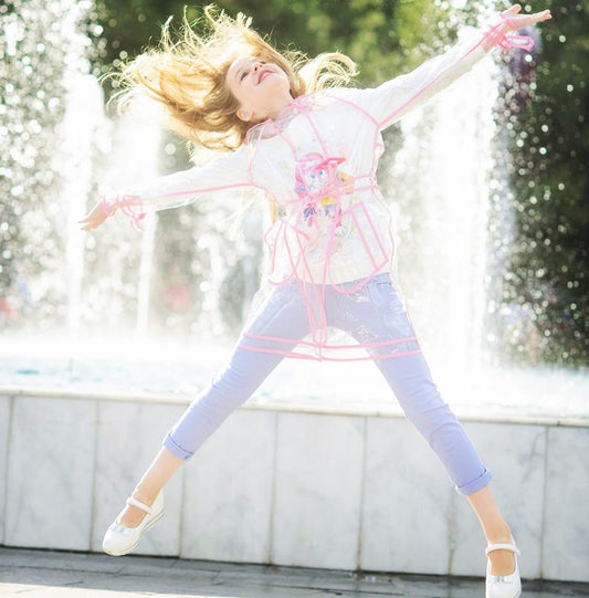 CoBright kids tpu Rain Jacket. Girls stylish Rain Jacket.