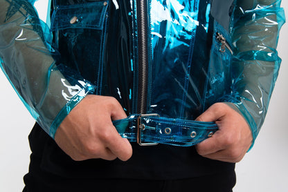 Sport men's Biker Jacket. Transparent men’s clothing! Motorcycle Jacket.