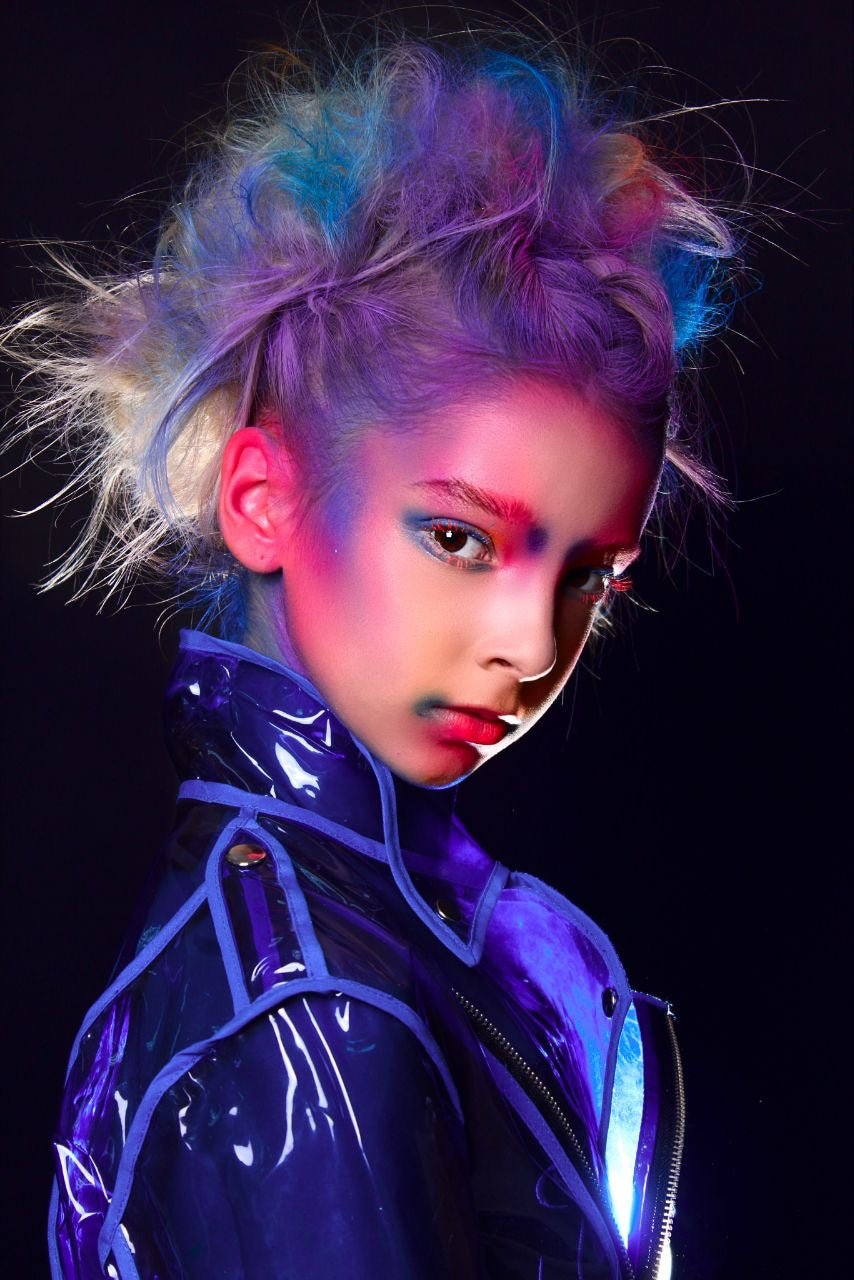 Kids Vinyl Biker jacket. Kids Rain Jacket.