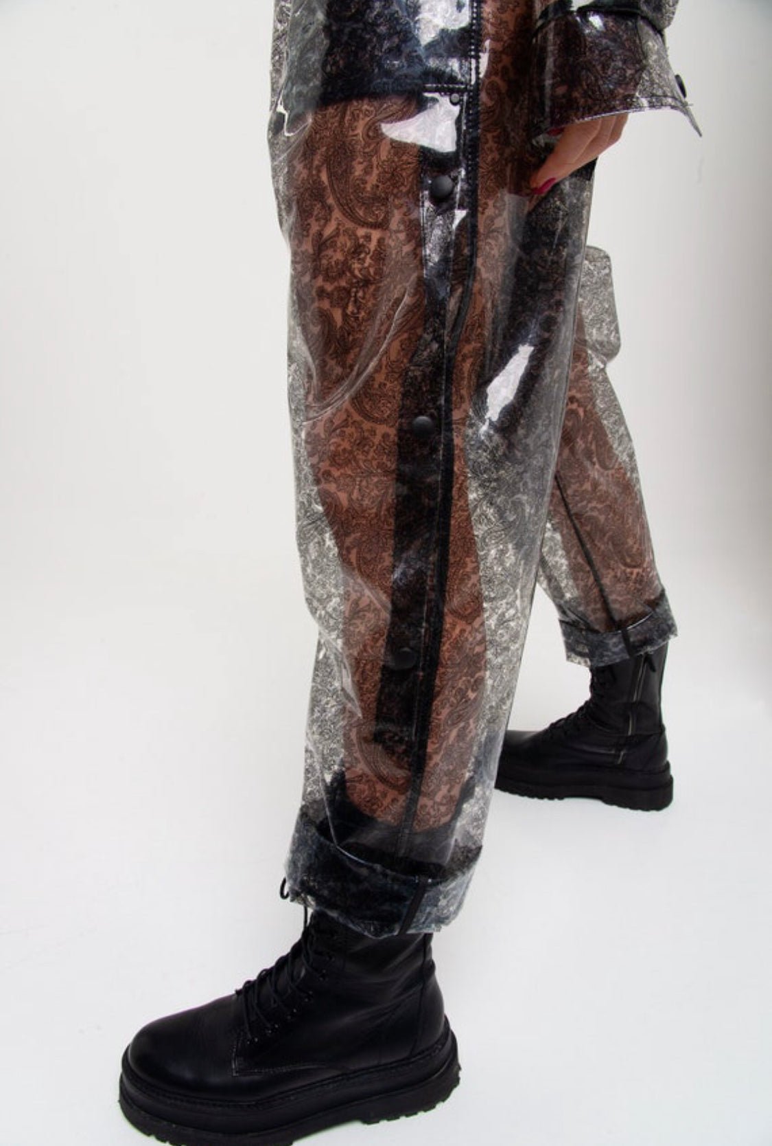 Tinted TPU Overalls — Unisex Jumpsuit & Long Sleeve Colored Romper — Avant-Garde Clear PVC Boiler Suit by Domdrich Studio