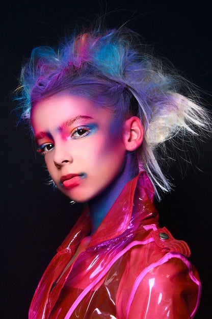 Kids Vinyl Biker jacket. Kids Rain Jacket.