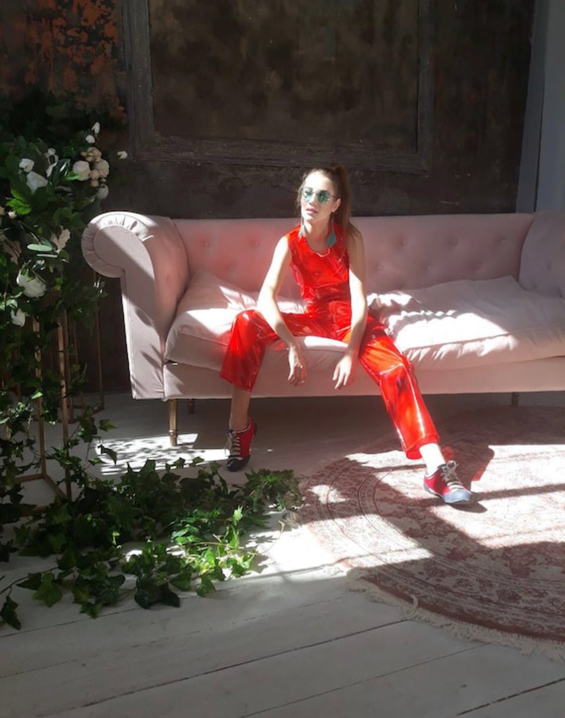 Stylish TPU Set — Gorgeous Transparent Tinted Top & Pants — High-End Avant-Garde Clear PVC Sportswear & Futurist Streetwear by Domdrich Studio