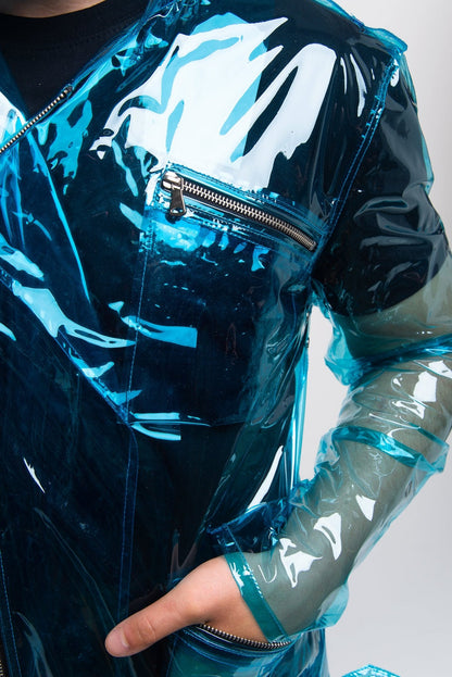 Sport men's Biker Jacket. Transparent men’s clothing! Motorcycle Jacket.